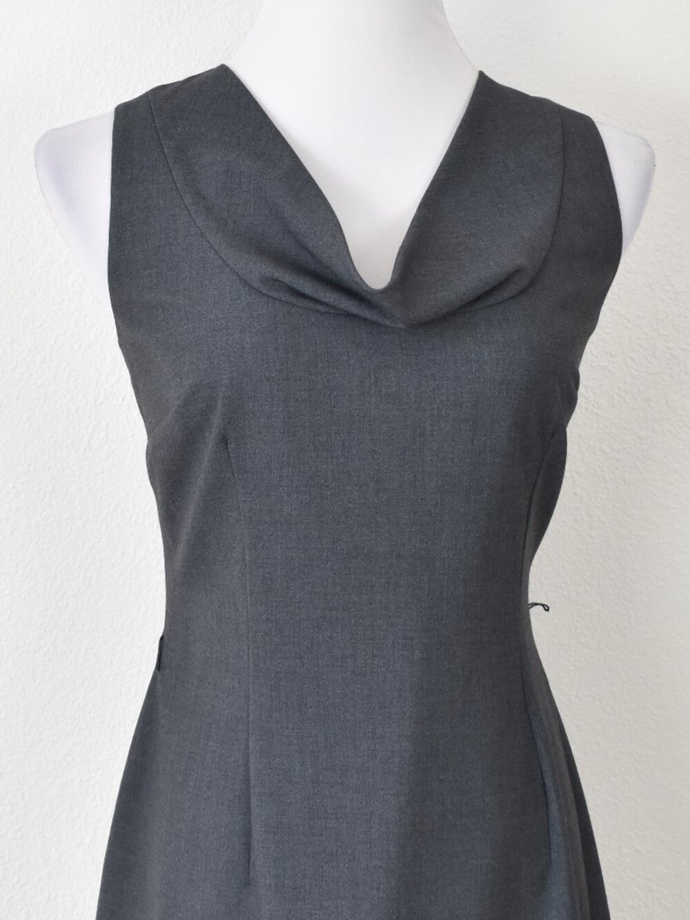 Calvin Klein Cowl Neck Draped Sheath Dress - 6 - Picture 2 of 9